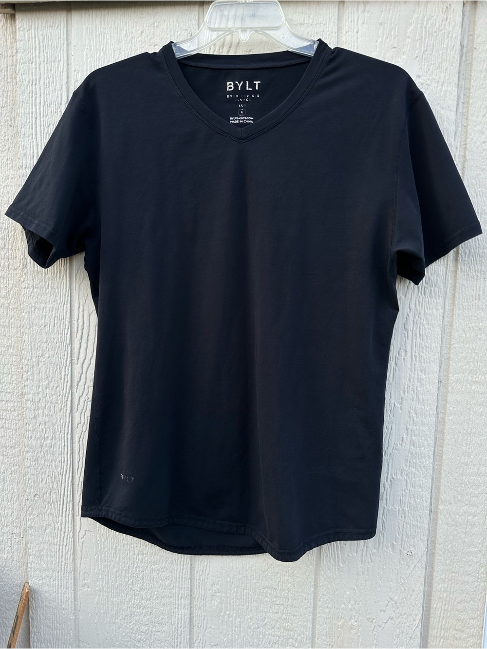 BYLT Basics Men's Black V-Neck Short Sleeve Tee